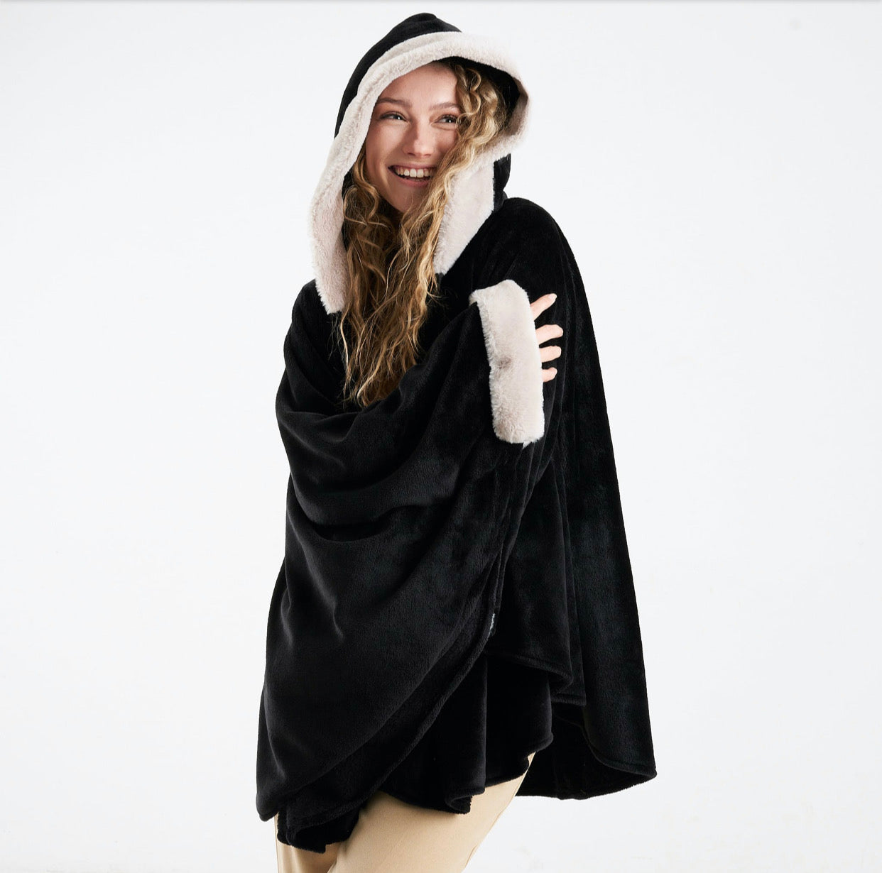 Zanya Premium Mongolian Fleece Poncho